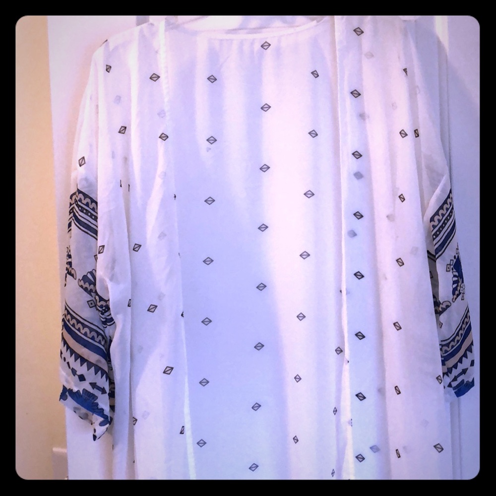 White sheer swim cover